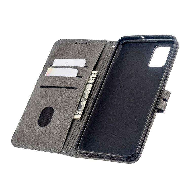 For Galaxy A51 Stitching Style 2-Color Cow Texture Horizontal Flip PU Leather Case with Holder & Card Slot & Lanyard