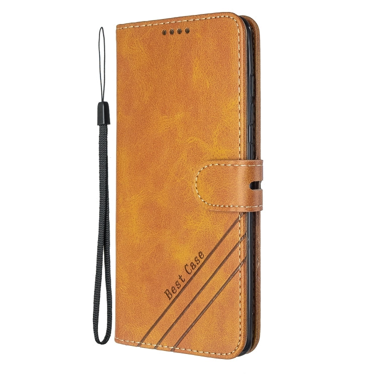 For Galaxy A51 Stitching Style 2-Color Cow Texture Horizontal Flip PU Leather Case with Holder & Card Slot & Lanyard