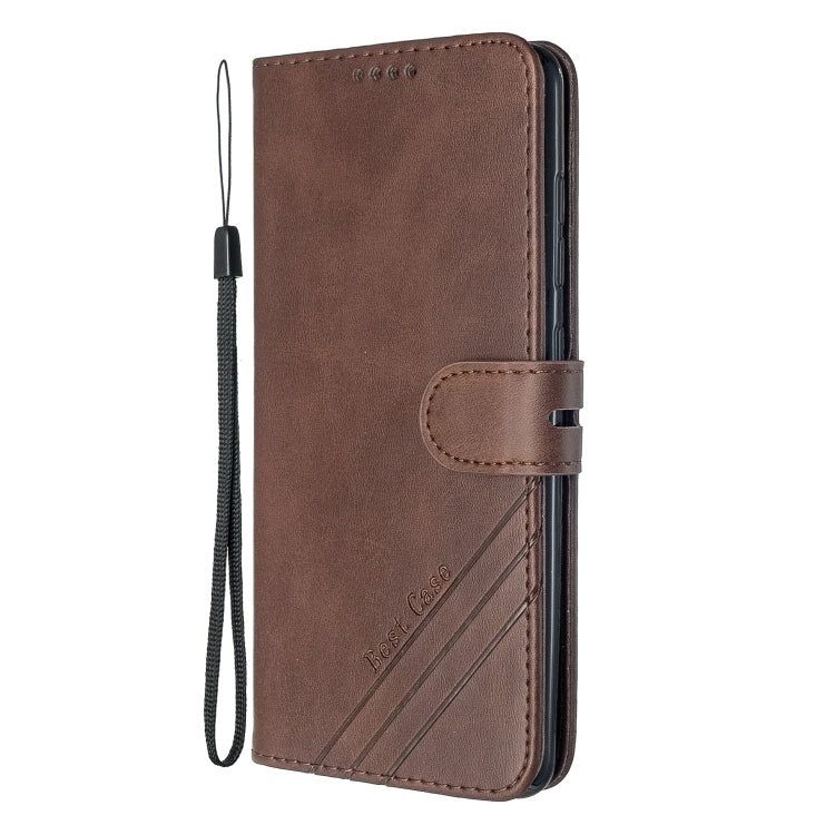 For Galaxy A51 Stitching Style 2-Color Cow Texture Horizontal Flip PU Leather Case with Holder & Card Slot & Lanyard