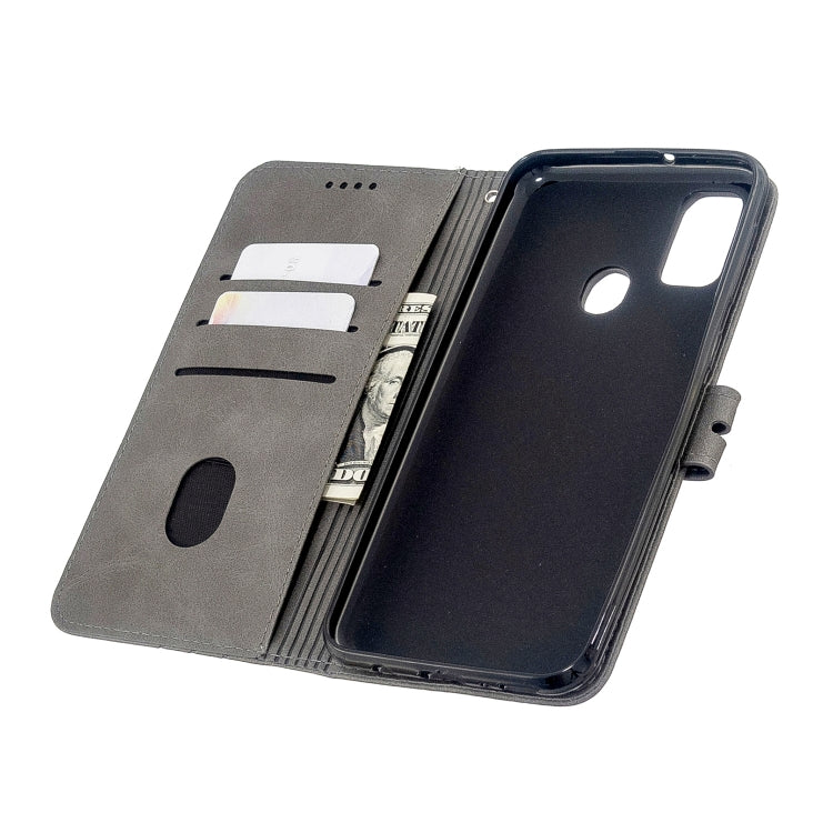 For Galaxy M30s Stitching Style 2-Color Cow Texture Horizontal Flip PU Leather Case with Holder & Card Slot & Lanyard