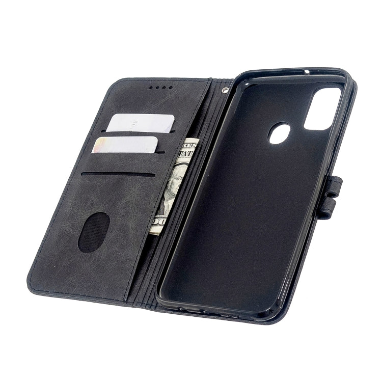 For Galaxy M30s Stitching Style 2-Color Cow Texture Horizontal Flip PU Leather Case with Holder & Card Slot & Lanyard