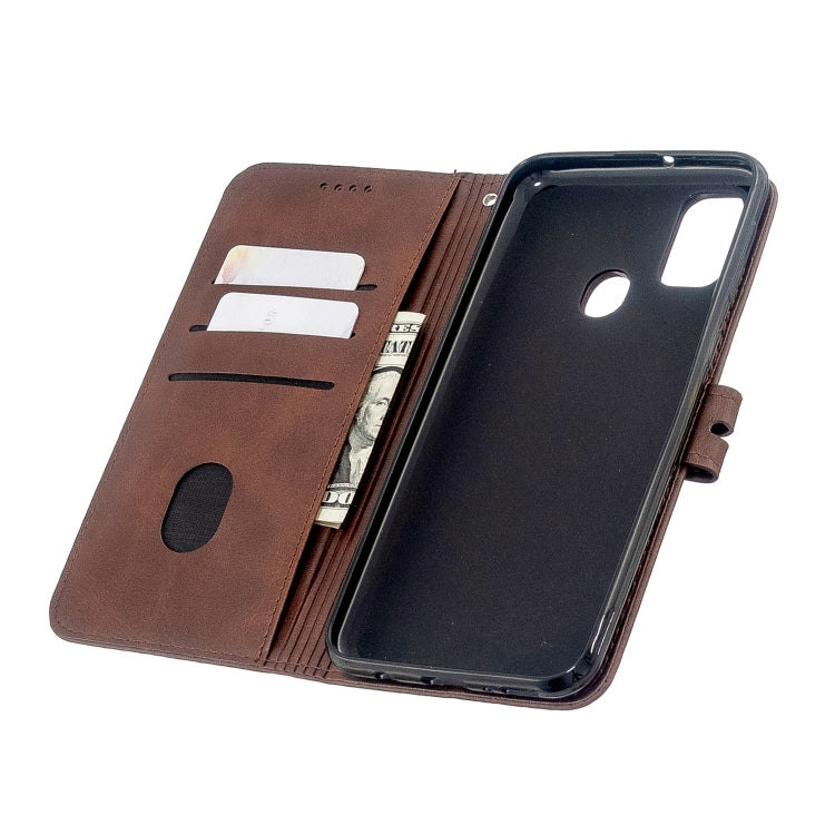 For Galaxy M30s Stitching Style 2-Color Cow Texture Horizontal Flip PU Leather Case with Holder & Card Slot & Lanyard