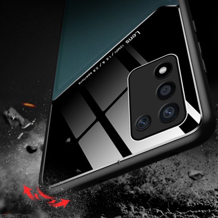 For OPPO K9s All-inclusive Leather + Organic Glass Phone Case