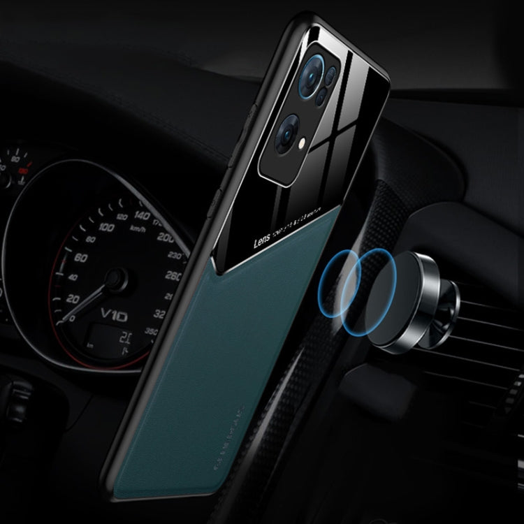 For OPPO Reno7 Pro All-inclusive Leather + Organic Glass Phone Case