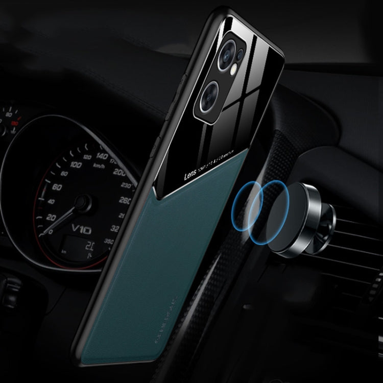 For OPPO Reno7 SE All-inclusive Leather + Organic Glass Phone Case