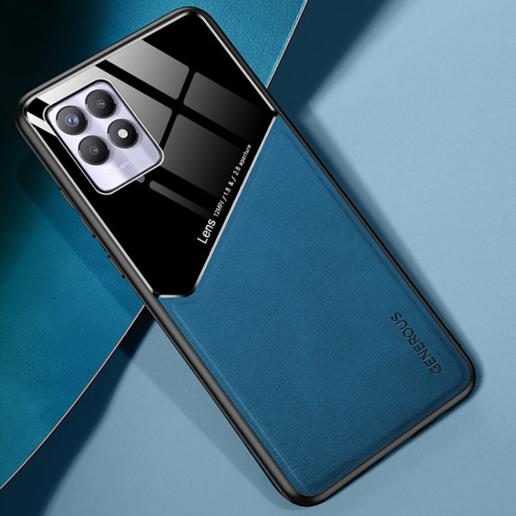 For OPPO Realme 8i All-inclusive Leather + Organic Glass Phone Case