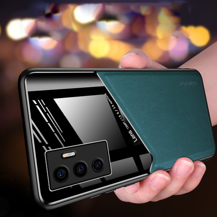 For vivo S10e All-inclusive Leather + Organic Glass Phone Case