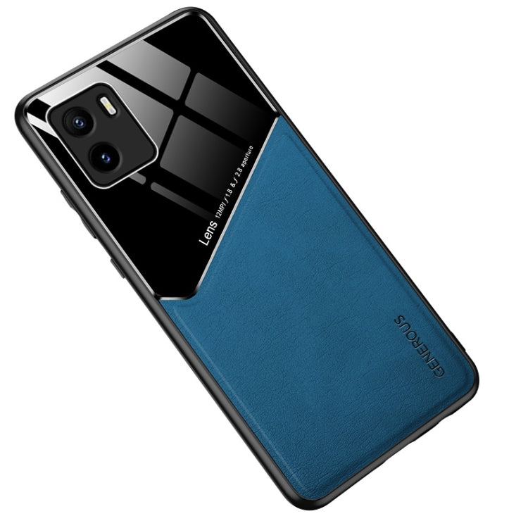For vivo Y15s All-inclusive Leather + Organic Glass Phone Case