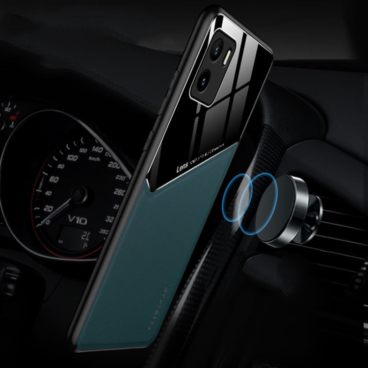 For vivo Y15s All-inclusive Leather + Organic Glass Phone Case