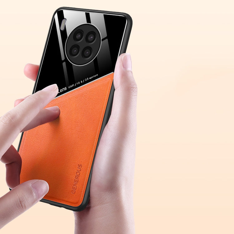 For Huawei nova 8i All-inclusive Leather + Organic Glass Phone Case