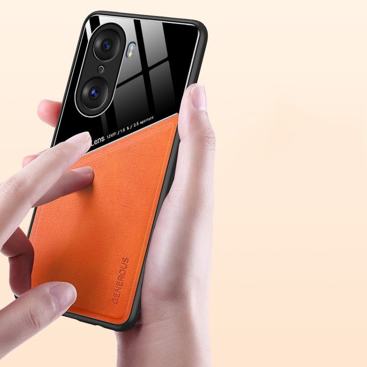 For Honor 60 Pro All-inclusive Leather + Organic Glass Phone Case