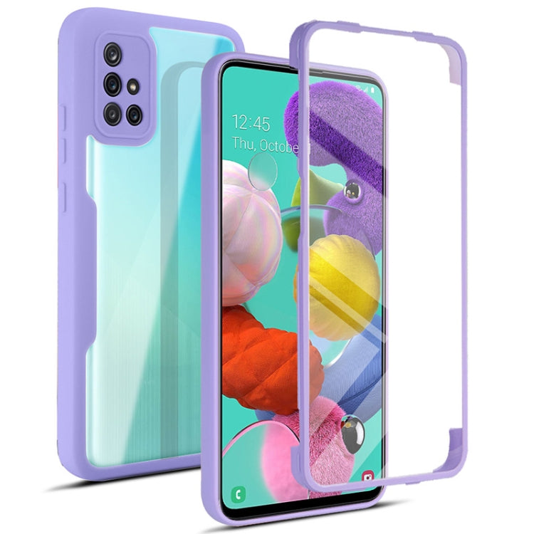 For Samsung Galaxy A51 4G Acrylic + TPU 360 Degrees Full Coverage Shockproof Phone Case