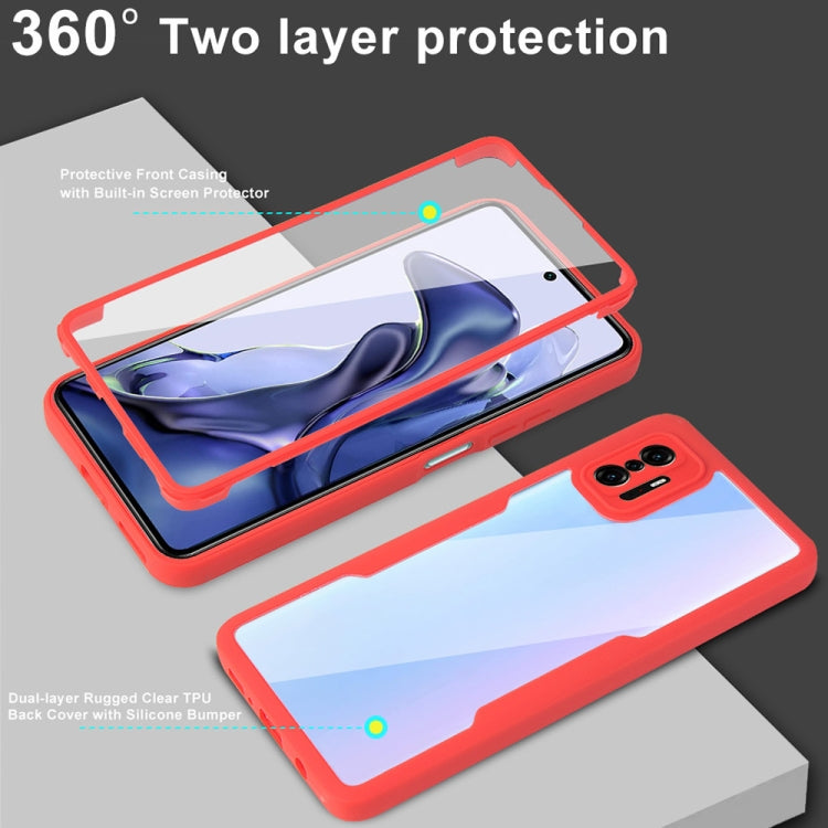 For Xiaomi Mi 11T / 11T Pro Acrylic + TPU 360 Degrees Full Coverage Shockproof Phone Case