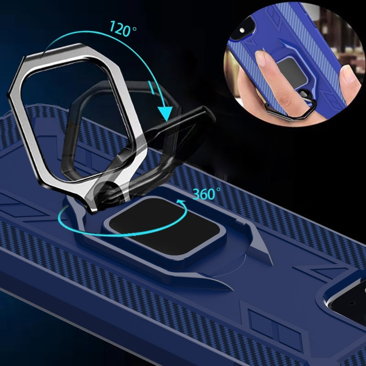 For Google Pixel 4 Carbon Fiber Protective Case with 360 Degree Rotating Ring Holder