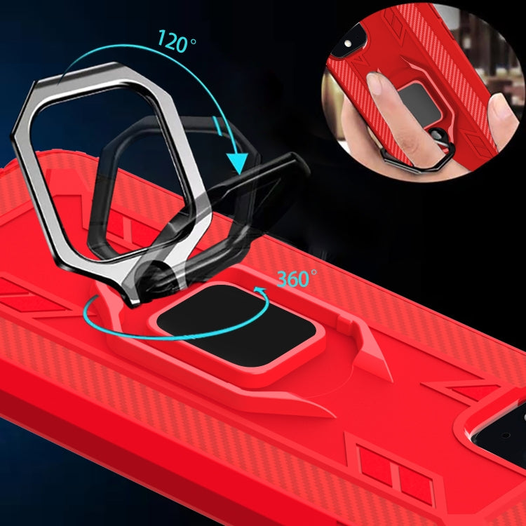 For Google Pixel 4 Carbon Fiber Protective Case with 360 Degree Rotating Ring Holder