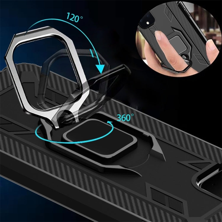 For Google Pixel 4 XL Carbon Fiber Protective Case with 360 Degree Rotating Ring Holder