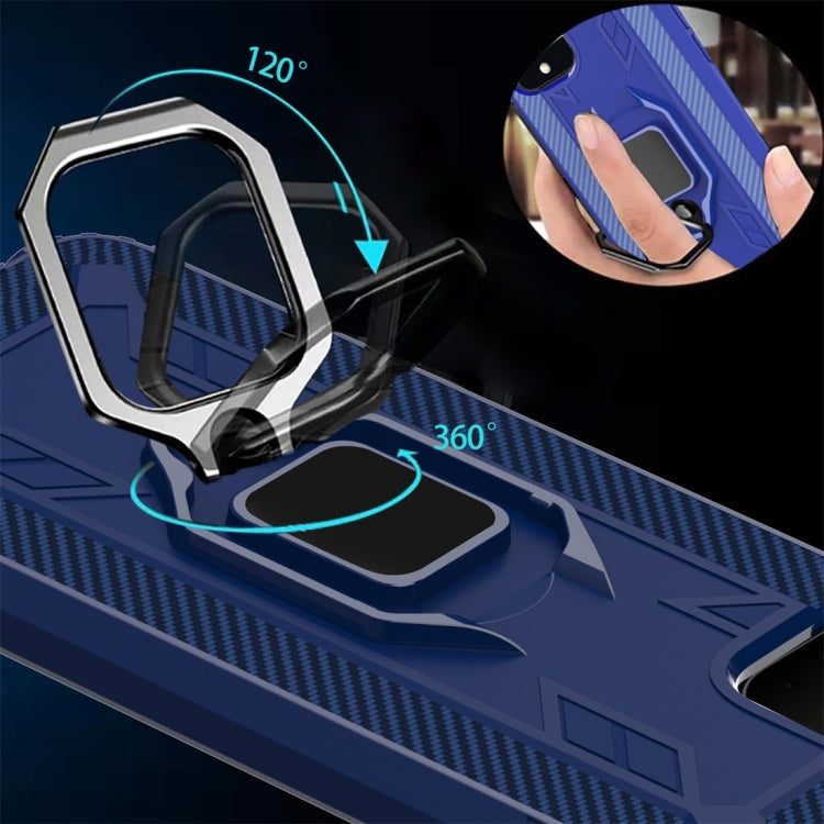 For Google Pixel 4 XL Carbon Fiber Protective Case with 360 Degree Rotating Ring Holder
