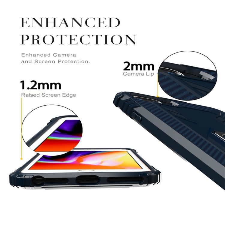 For iPhone 6 / 7 / 8 Carbon Fiber Protective Case with 360 Degree Rotating Ring Holder