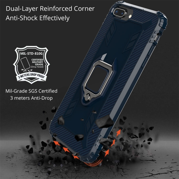 For iPhone 6 / 7 / 8 Carbon Fiber Protective Case with 360 Degree Rotating Ring Holder