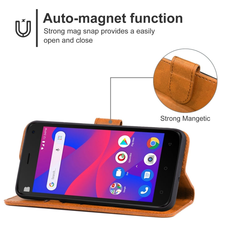For BLU C5 2019 Leather Phone Case