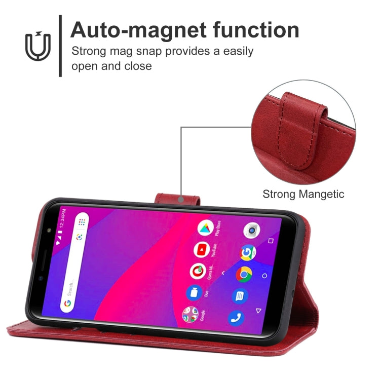 For BLU C6 2019 Leather Phone Case