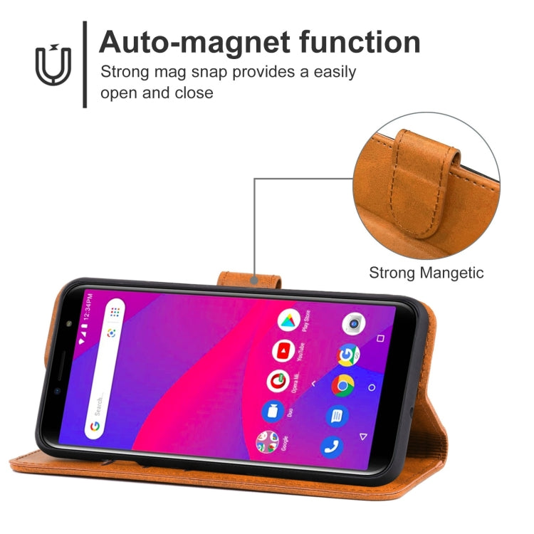 For BLU C6 2019 Leather Phone Case