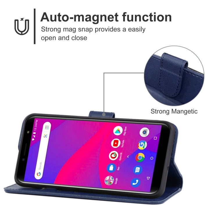 For BLU C6 2019 Leather Phone Case