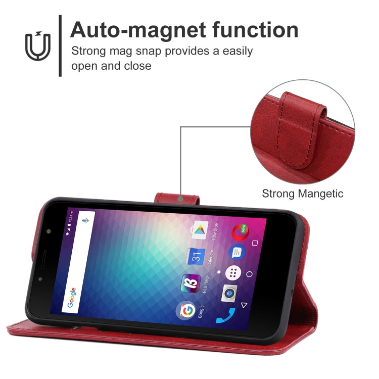 For BLU J2 Leather Phone Case