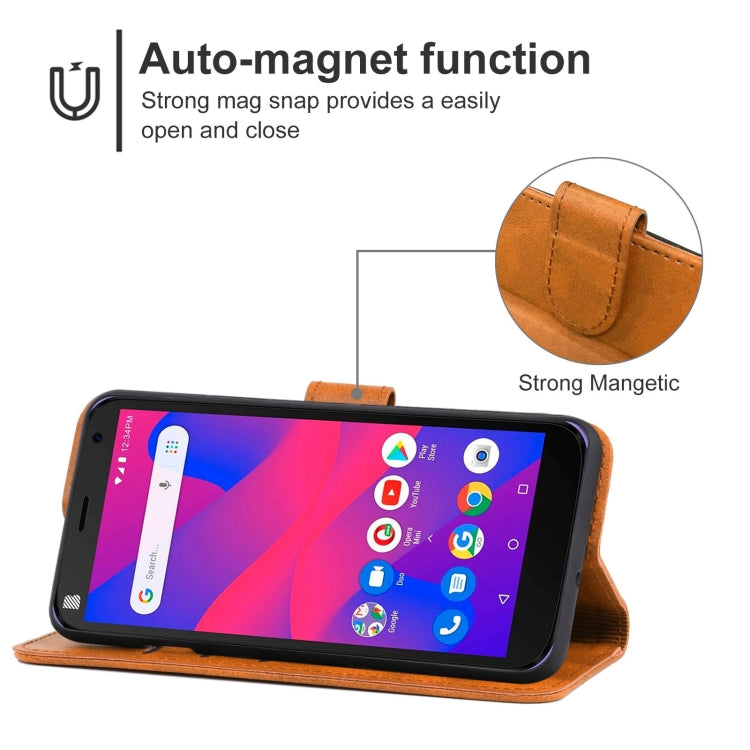 For BLU J4 Leather Phone Case