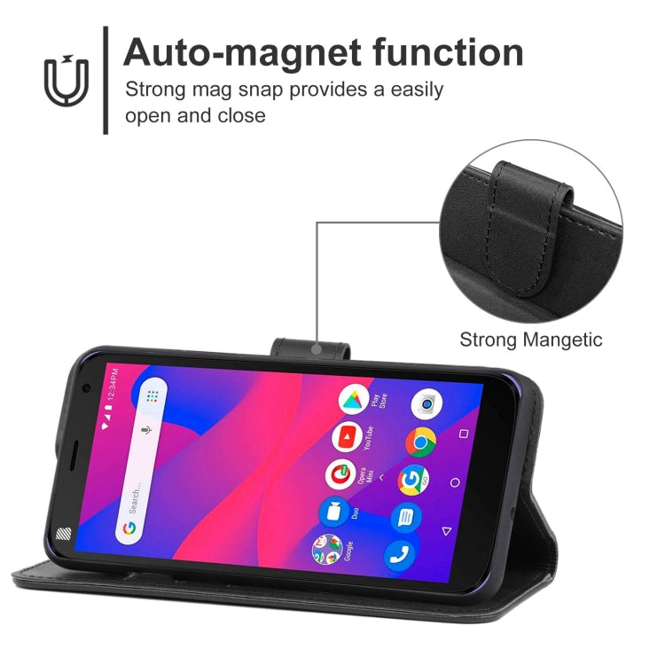 For BLU J4 Leather Phone Case