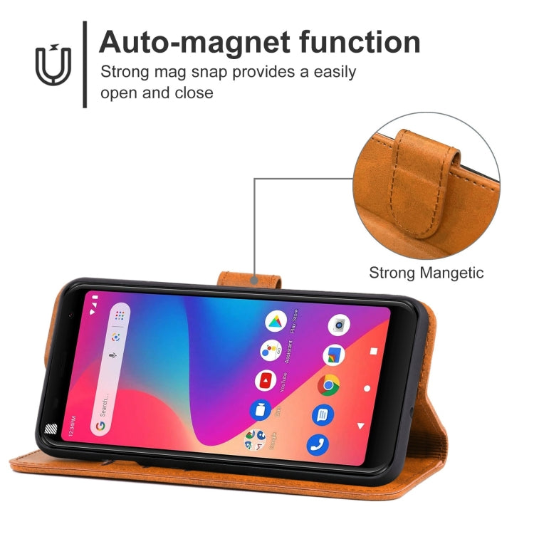 For BLU J6 2020 Leather Phone Case