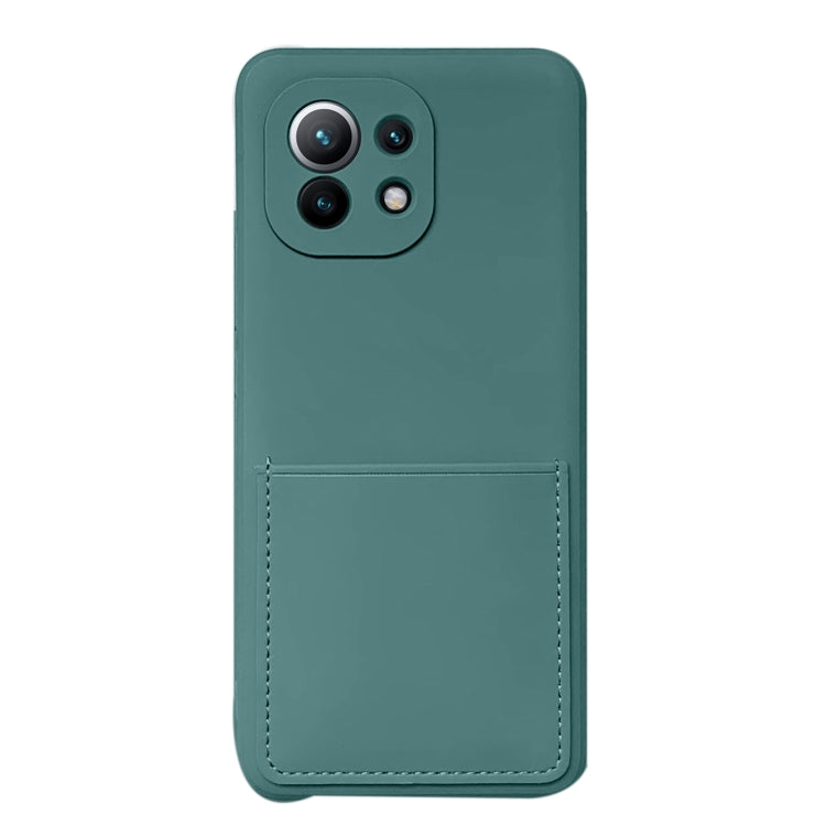 For Xiaomi Mi 11 Liquid Silicone Skin Feel Shockproof Phone Case with Card Slot