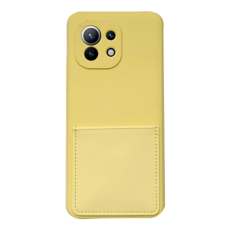 For Xiaomi Mi 11 Liquid Silicone Skin Feel Shockproof Phone Case with Card Slot