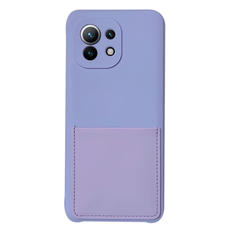 For Xiaomi Mi 11 Liquid Silicone Skin Feel Shockproof Phone Case with Card Slot