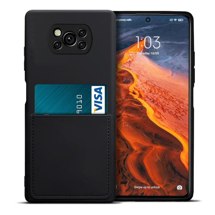 For Xiaomi Poco X3 / Poco X3 NFC Liquid Silicone Skin Feel Shockproof Phone Case with Card Slot