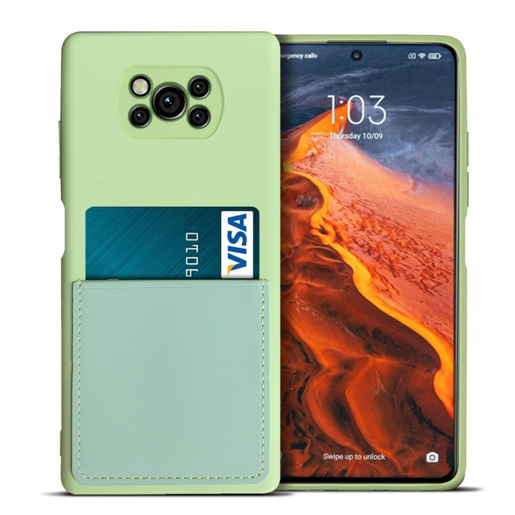 For Xiaomi Poco X3 / Poco X3 NFC Liquid Silicone Skin Feel Shockproof Phone Case with Card Slot