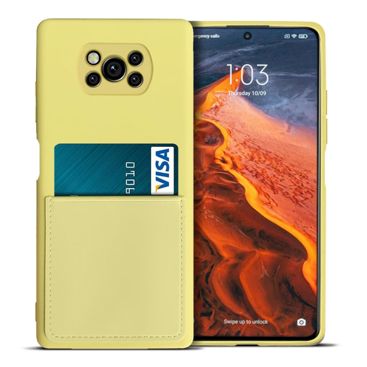 For Xiaomi Poco X3 / Poco X3 NFC Liquid Silicone Skin Feel Shockproof Phone Case with Card Slot