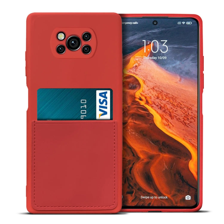 For Xiaomi Poco X3 / Poco X3 NFC Liquid Silicone Skin Feel Shockproof Phone Case with Card Slot