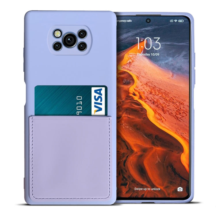 For Xiaomi Poco X3 / Poco X3 NFC Liquid Silicone Skin Feel Shockproof Phone Case with Card Slot