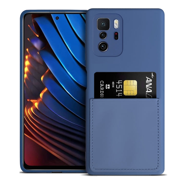 For Xiaomi Redmi Note 10 Pro 5G / Poco X3 GT Liquid Silicone Skin Feel Shockproof Phone Case with Card Slot