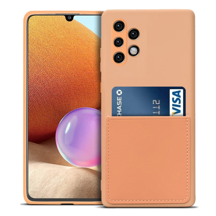 For Samsung Galaxy A32 4G Liquid Silicone Skin Feel Shockproof Phone Case with Card Slot