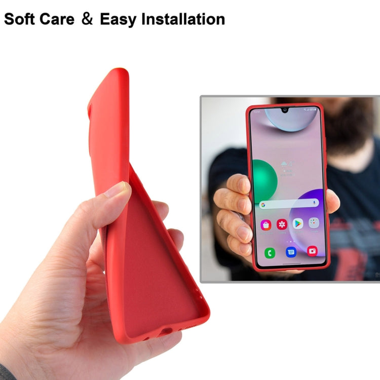 For Samsung Galaxy A32 4G Liquid Silicone Skin Feel Shockproof Phone Case with Card Slot