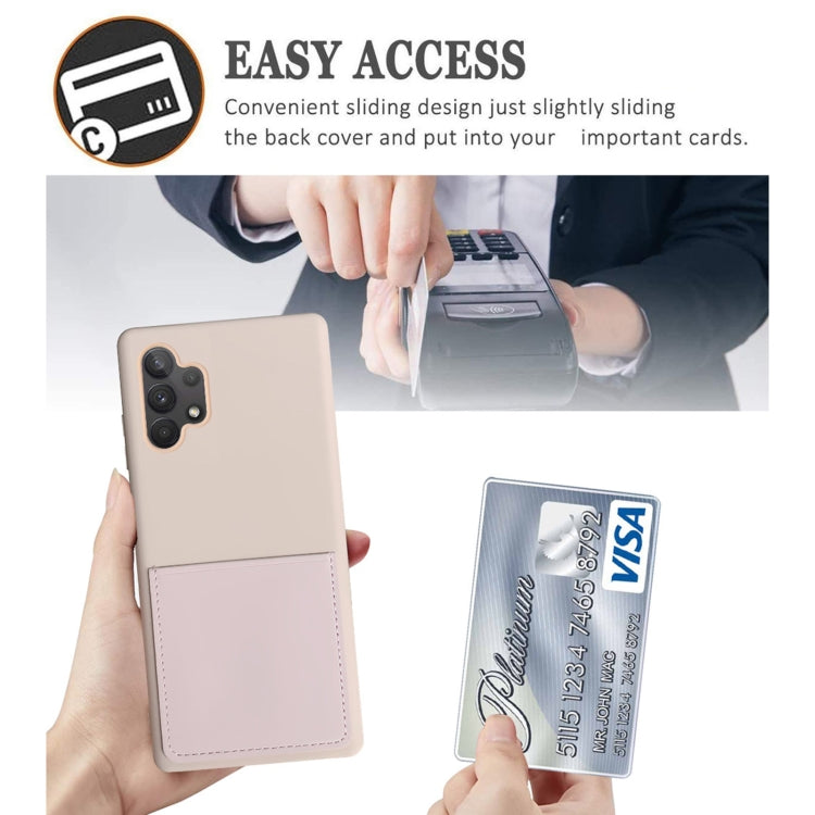 For Samsung Galaxy A32 5G Liquid Silicone Skin Feel Shockproof Phone Case with Card Slot