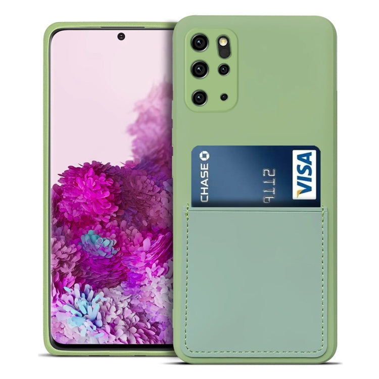 For Samsung Galaxy S20+ Liquid Silicone Skin Feel Shockproof Phone Case with Card Slot