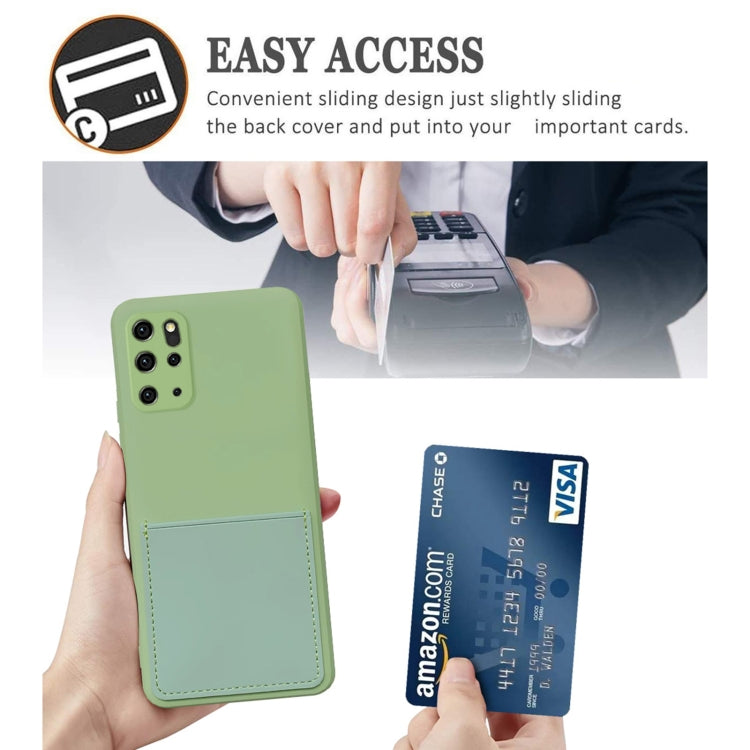 For Samsung Galaxy S20+ Liquid Silicone Skin Feel Shockproof Phone Case with Card Slot
