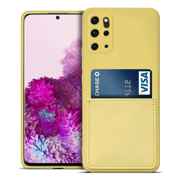 For Samsung Galaxy S20+ Liquid Silicone Skin Feel Shockproof Phone Case with Card Slot