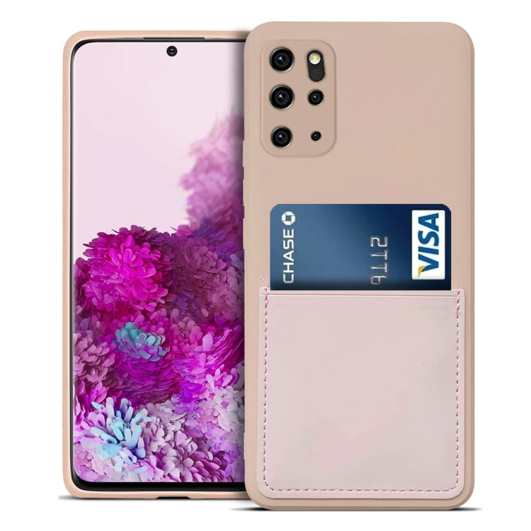 For Samsung Galaxy S20+ Liquid Silicone Skin Feel Shockproof Phone Case with Card Slot