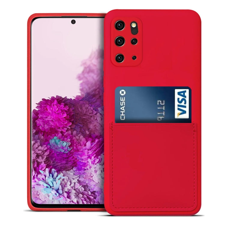 For Samsung Galaxy S20+ Liquid Silicone Skin Feel Shockproof Phone Case with Card Slot