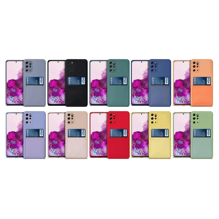 For Samsung Galaxy S20+ Liquid Silicone Skin Feel Shockproof Phone Case with Card Slot