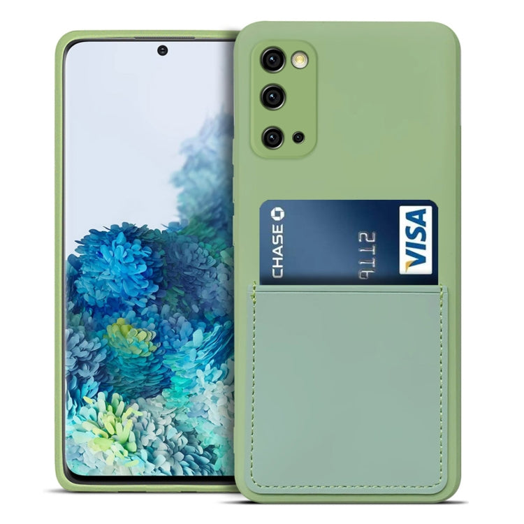For Samsung Galaxy S20 Liquid Silicone Skin Feel Shockproof Phone Case with Card Slot